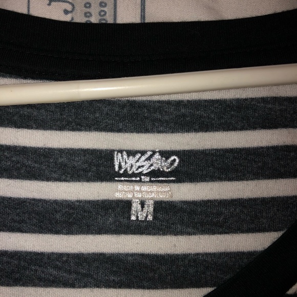 Navy Blue Striped V Neck - Picture 3 of 3